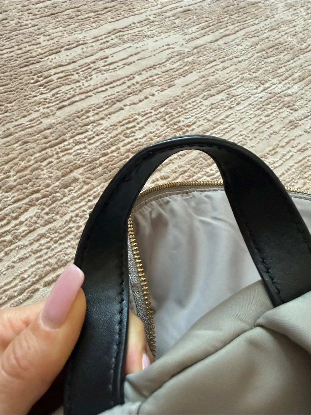 Kate Spade Gray & Black Nylon Mini Backpack